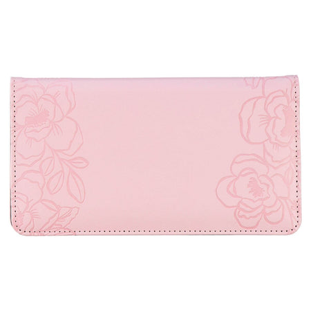 Find Refuge Pink Faux Leather Checkbook Wallet - Psalm 91:4 by Christian Art Gifts, product view 4