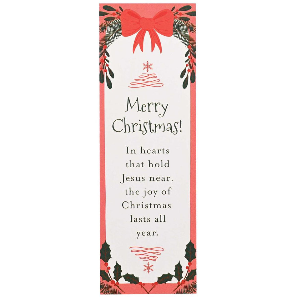 Packaged Bookmark Redbow Merry Christmas by Dicksons