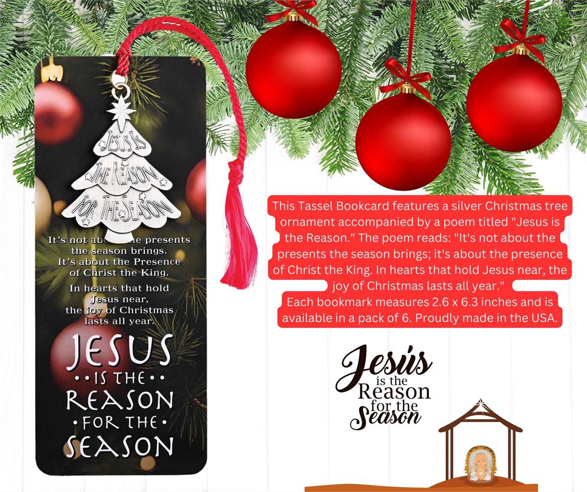 Christmas Holiday Tassel Bookmark for Books and Novels 6.25 x 2.5 Inch Paper (CHBKMO-1) by Dicksons, product view 3