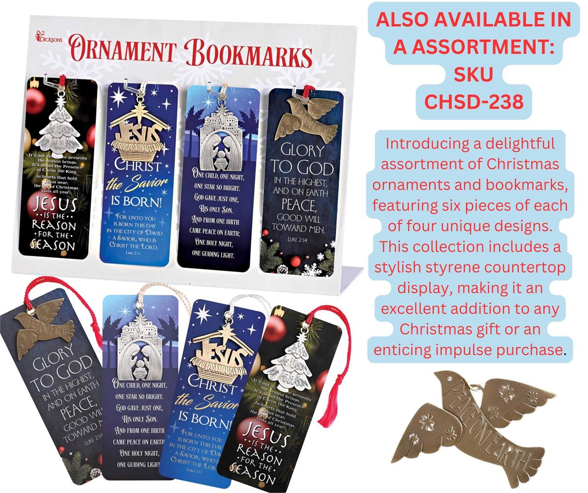 Christmas Holiday Tassel Bookmark for Books and Novels 6.25 x 2.5 Inch Paper (CHBKMO-1) by Dicksons, product view 4