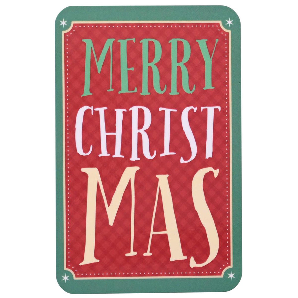Pocketcard Red Green Merry Christmas by Dicksons
