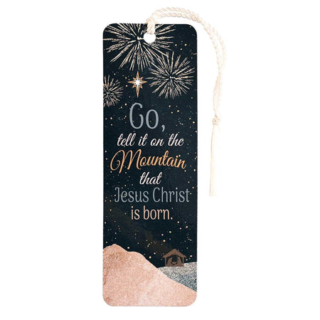 Go Tell It On The Mountain 6 Inch Paper Christmas Keepsake Bookmark with Tassel by Dicksons