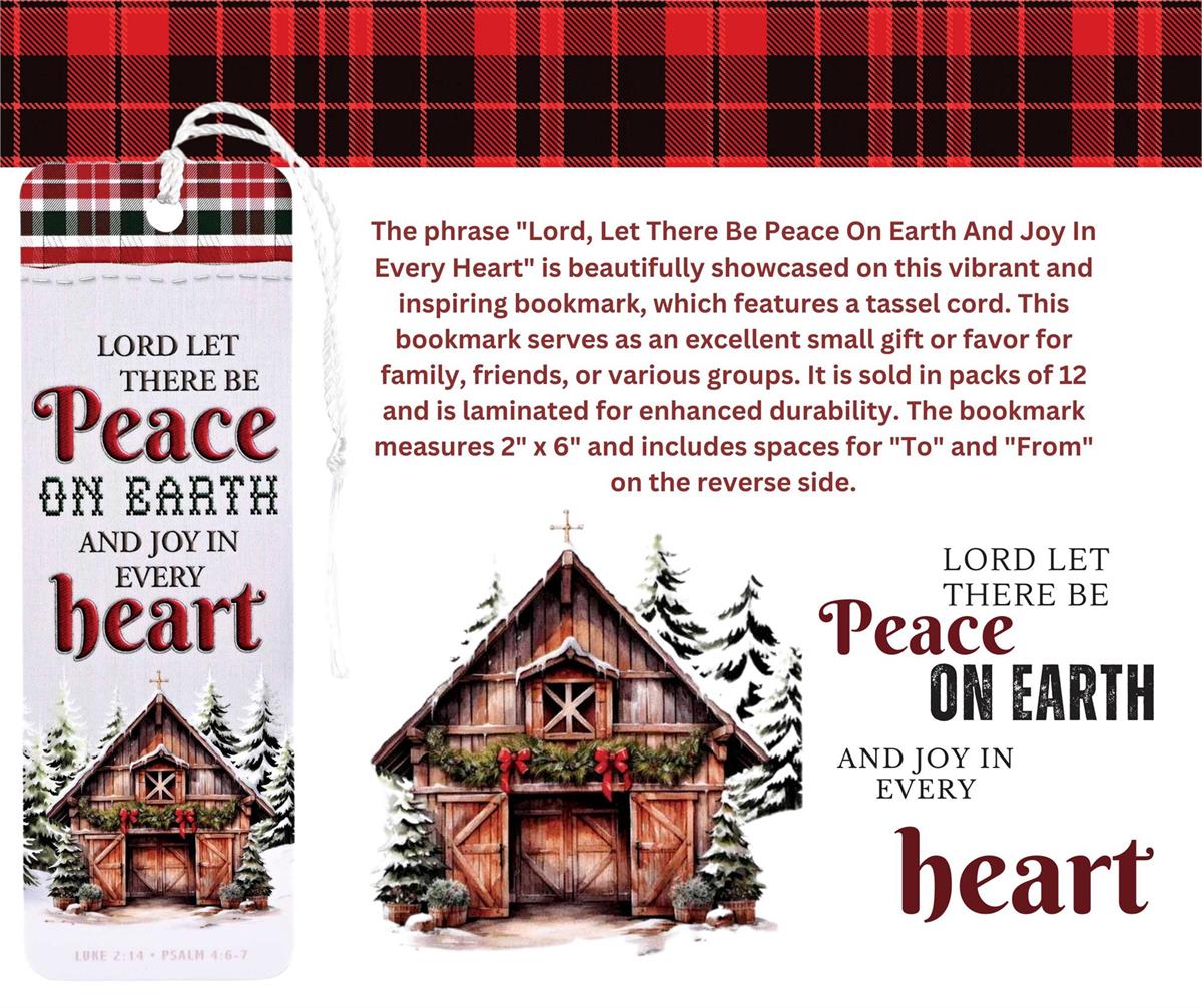 Tassel Bookmark Peace On Earth Cabin by Dicksons, product view 3