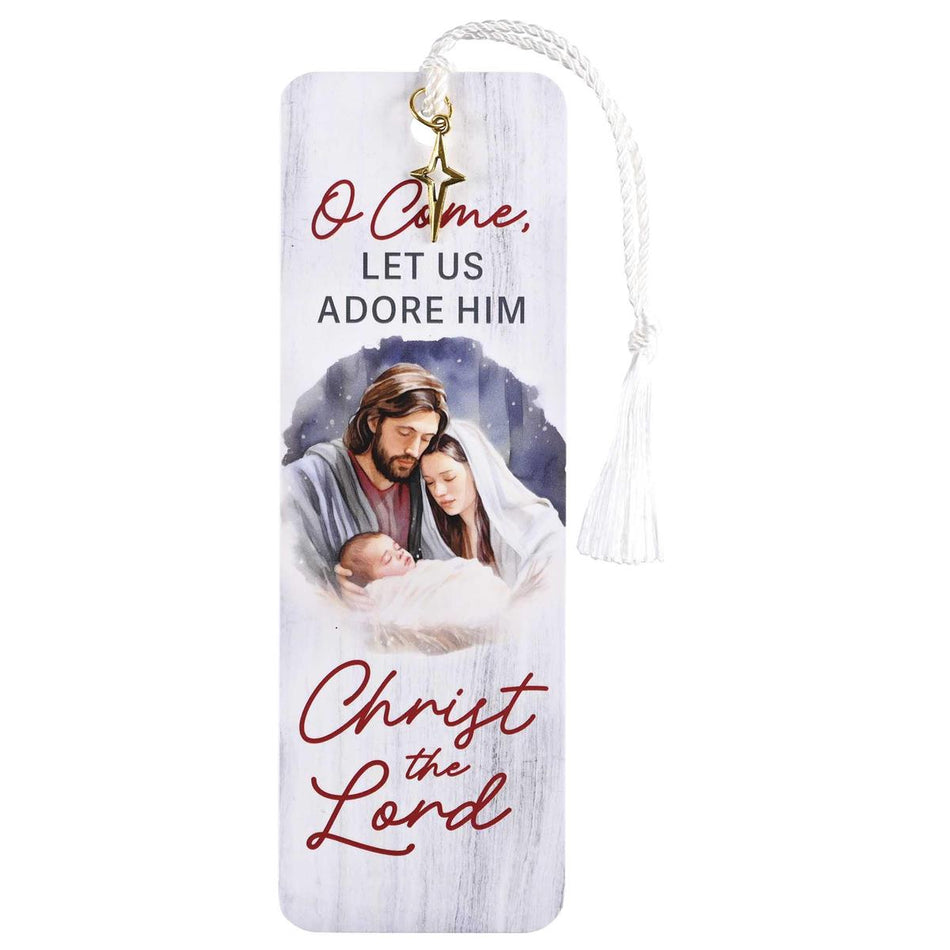 Christmas Holiday Tassel Bookmark for Books and Novels 2 x 6 Inch Paper Let Us by Dicksons