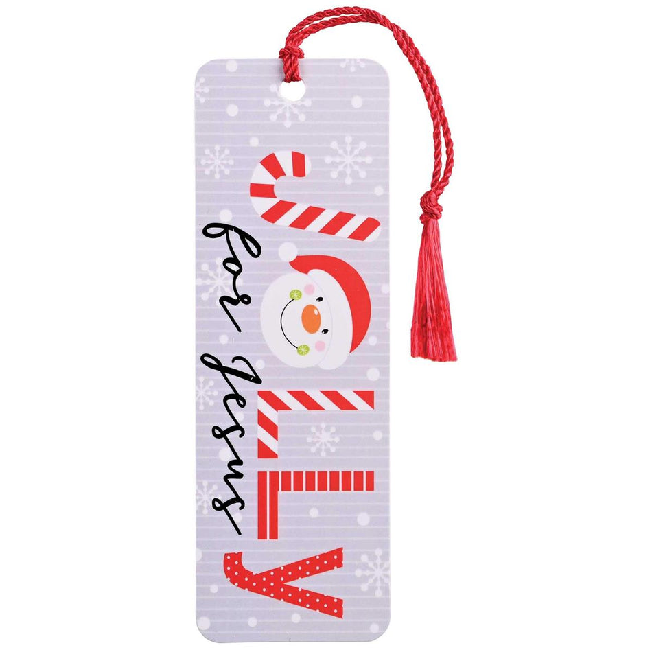 Tassel Bookmark Snowman Jolly For Jesus by Dicksons