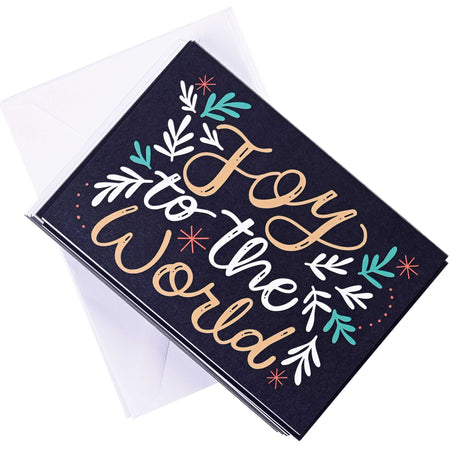 Christmas Card Floral Joy To The World by Dicksons, product view 2