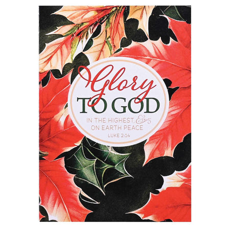 Christmas Card Poinsetta Glory To God by Dicksons