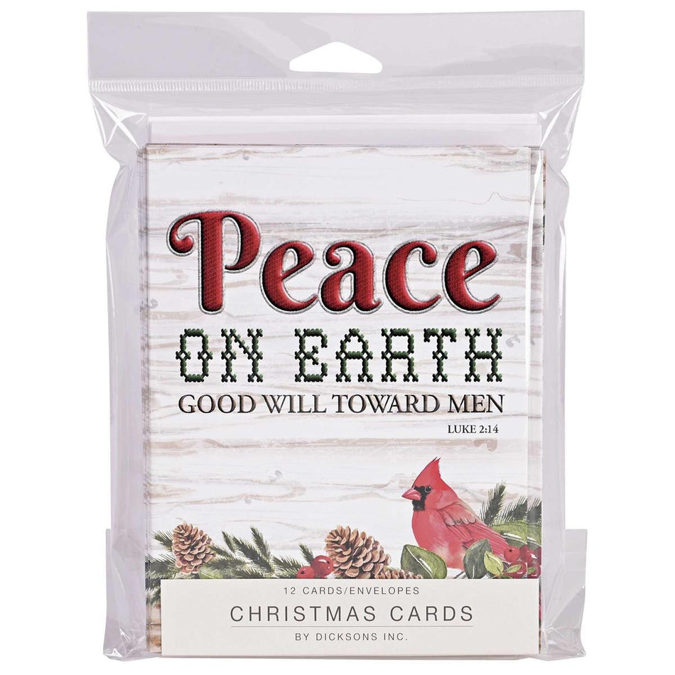 Christmas Stationary Greeting Card With Envelopes 6 x 4 Inch Paper Peace by Dicksons