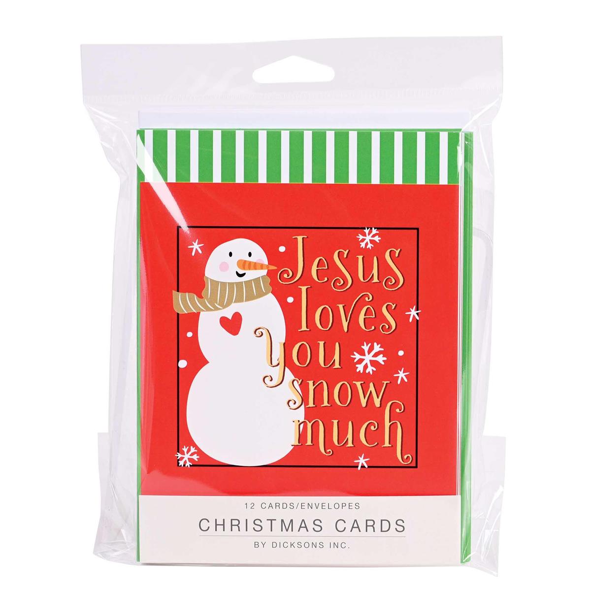 Christmas Card Jesus Loves You Snow Much by Dicksons