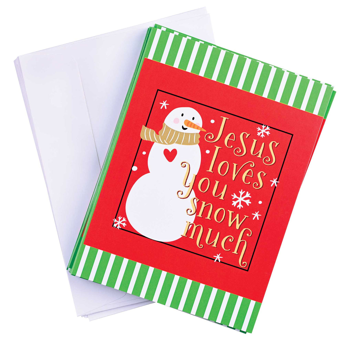 Christmas Card Jesus Loves You Snow Much by Dicksons, product view 2