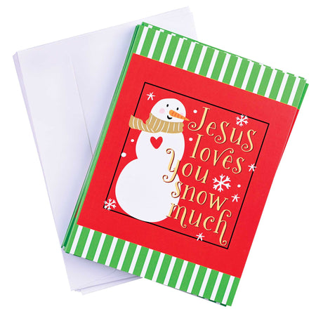 Christmas Card Jesus Loves You Snow Much by Dicksons, product view 2