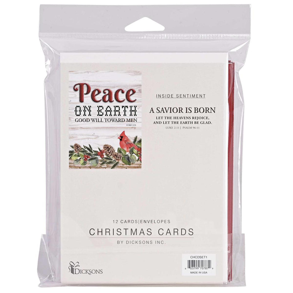 Christmas Stationary Greeting Card With Envelopes 6 x 4 Inch Paper Peace by Dicksons, product view 2
