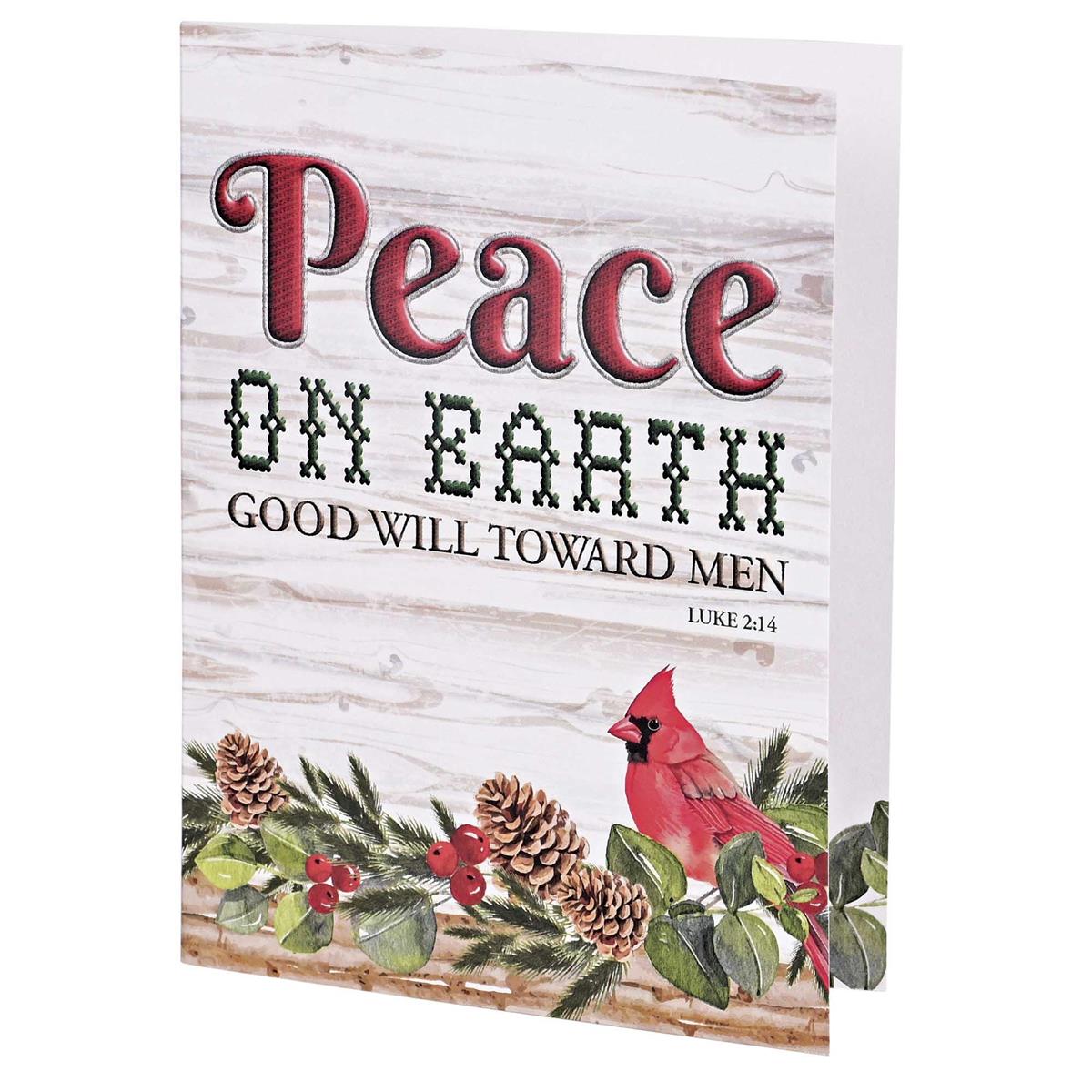 Christmas Stationary Greeting Card With Envelopes 6 x 4 Inch Paper Peace by Dicksons, product view 3