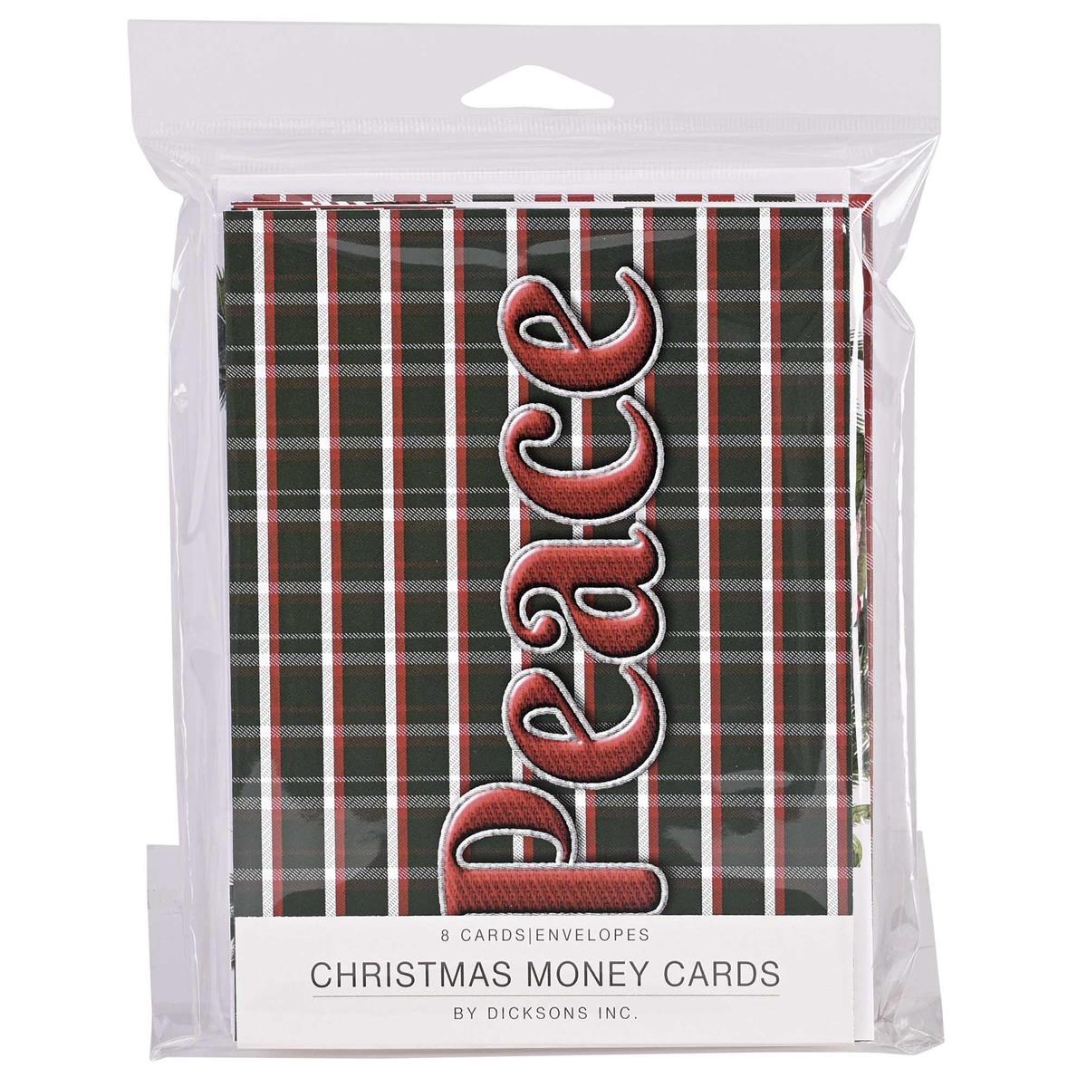 Christmas Money Card Wreath Plaid Set by Dicksons