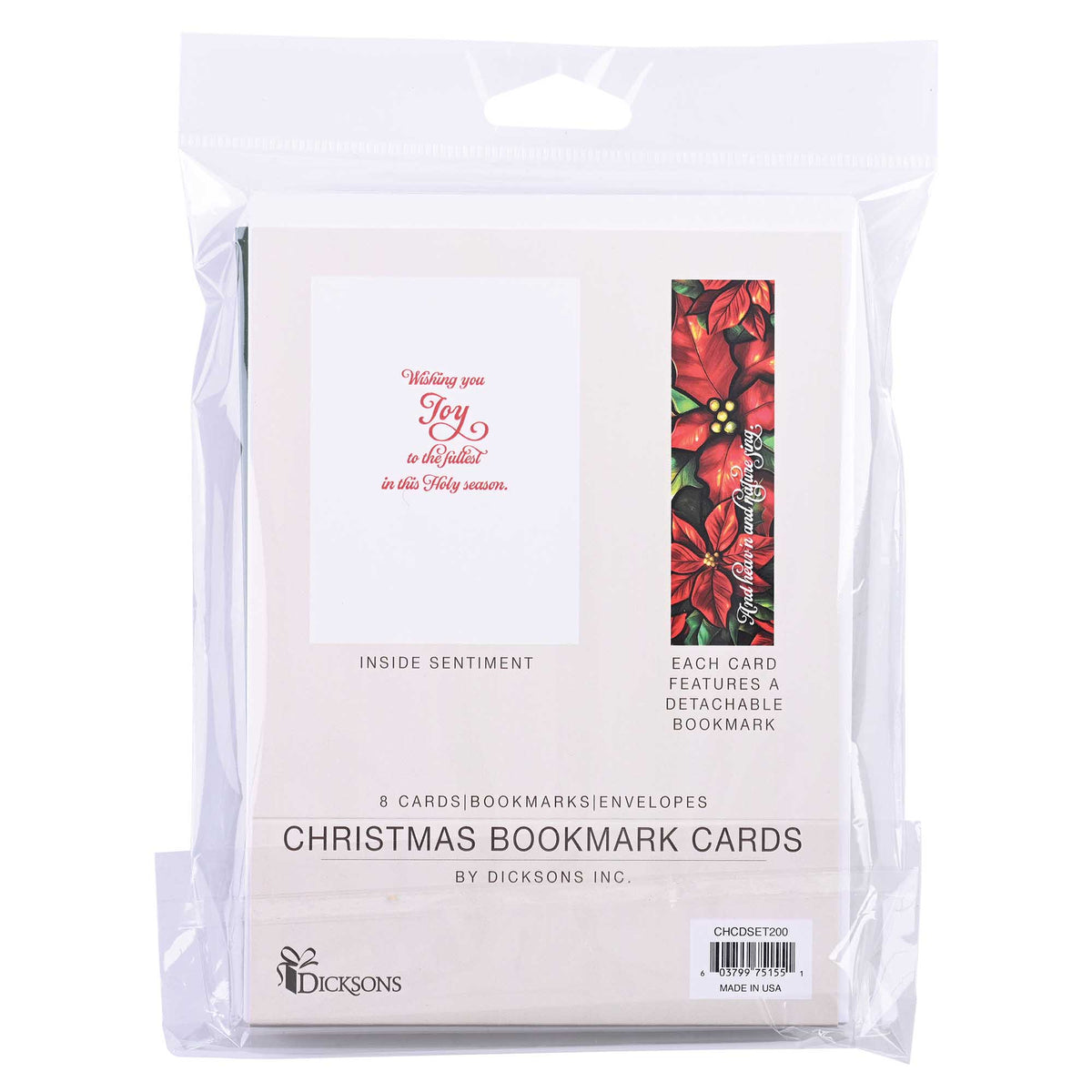 Christmas Bookmark Card Joy To World by Dicksons, product view 2