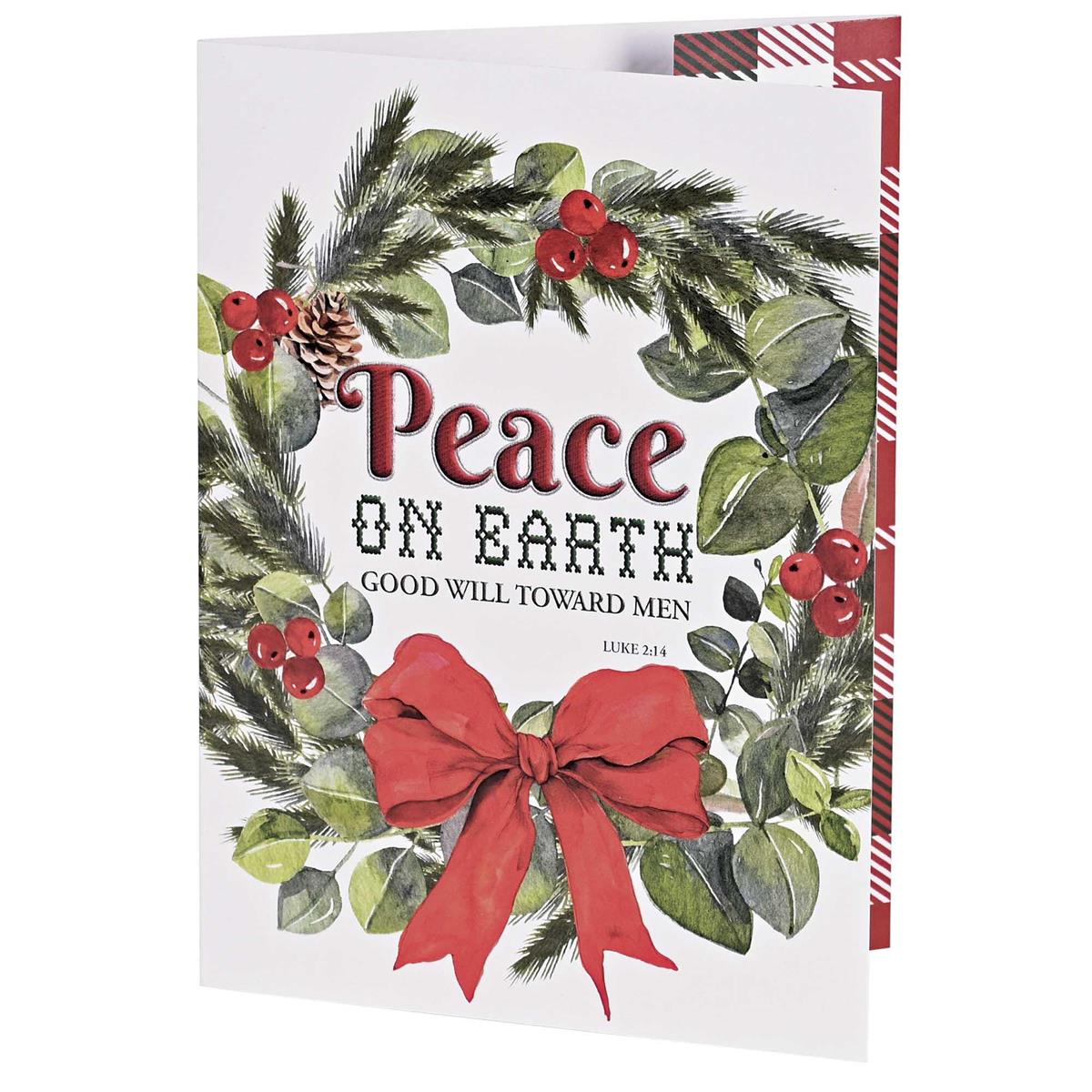 Christmas Money Card Wreath Plaid Set by Dicksons, product view 9