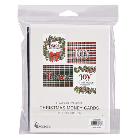 Christmas Money Card Wreath Plaid Set by Dicksons, product view 2