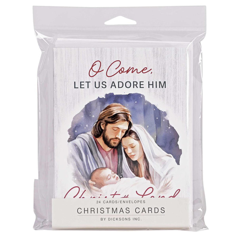 Christmas Stationary Greeting Card With Envelopes 6 x 4 Inch Paper Come Let Us by Dicksons