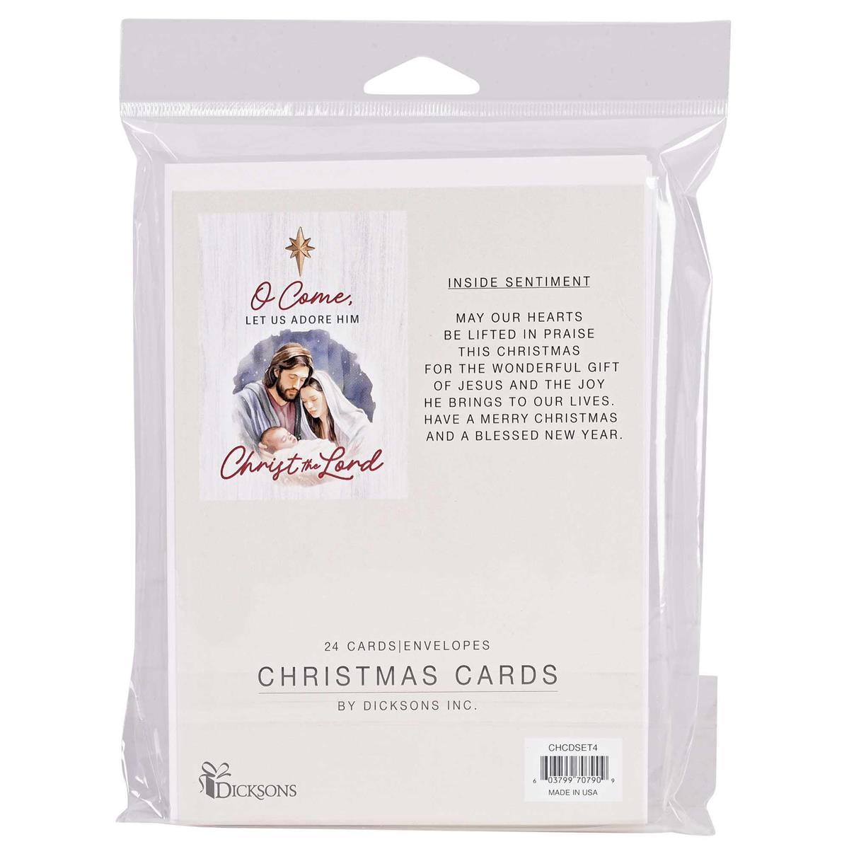 Christmas Stationary Greeting Card With Envelopes 6 x 4 Inch Paper Come Let Us by Dicksons, product view 2