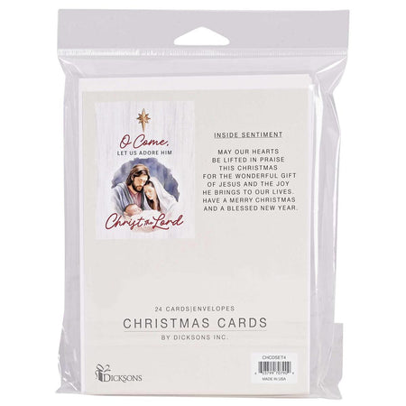 Christmas Stationary Greeting Card With Envelopes 6 x 4 Inch Paper Come Let Us by Dicksons, product view 2