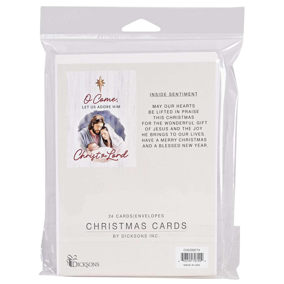 Christmas Stationary Greeting Card With Envelopes 6 x 4 Inch Paper Come Let Us by Dicksons, product view 2