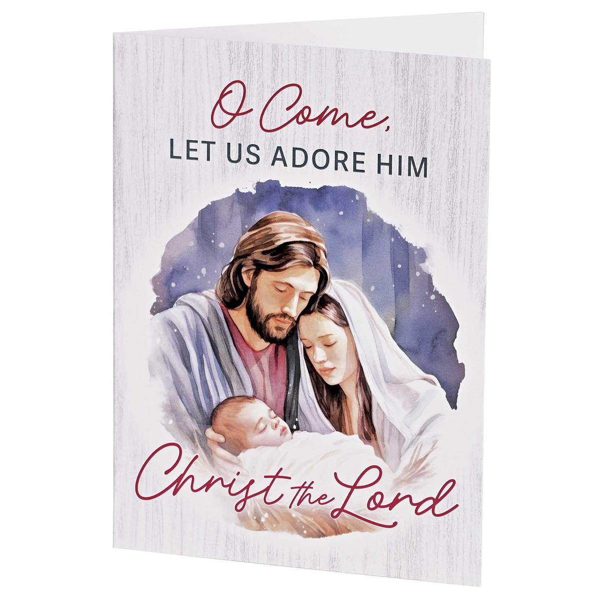 Christmas Stationary Greeting Card With Envelopes 6 x 4 Inch Paper Come Let Us by Dicksons, product view 3