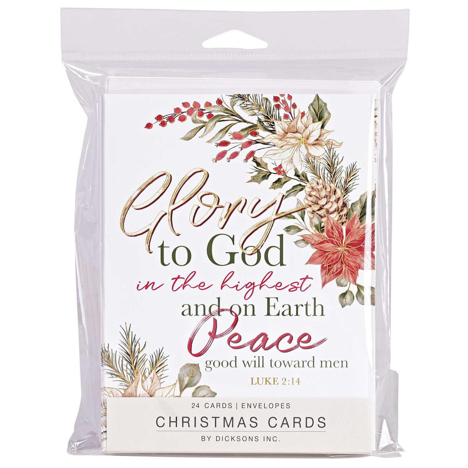 Christmas Stationary Greeting Card With Envelopes 7.5 x 5.5 Inch Paper Glory by Dicksons