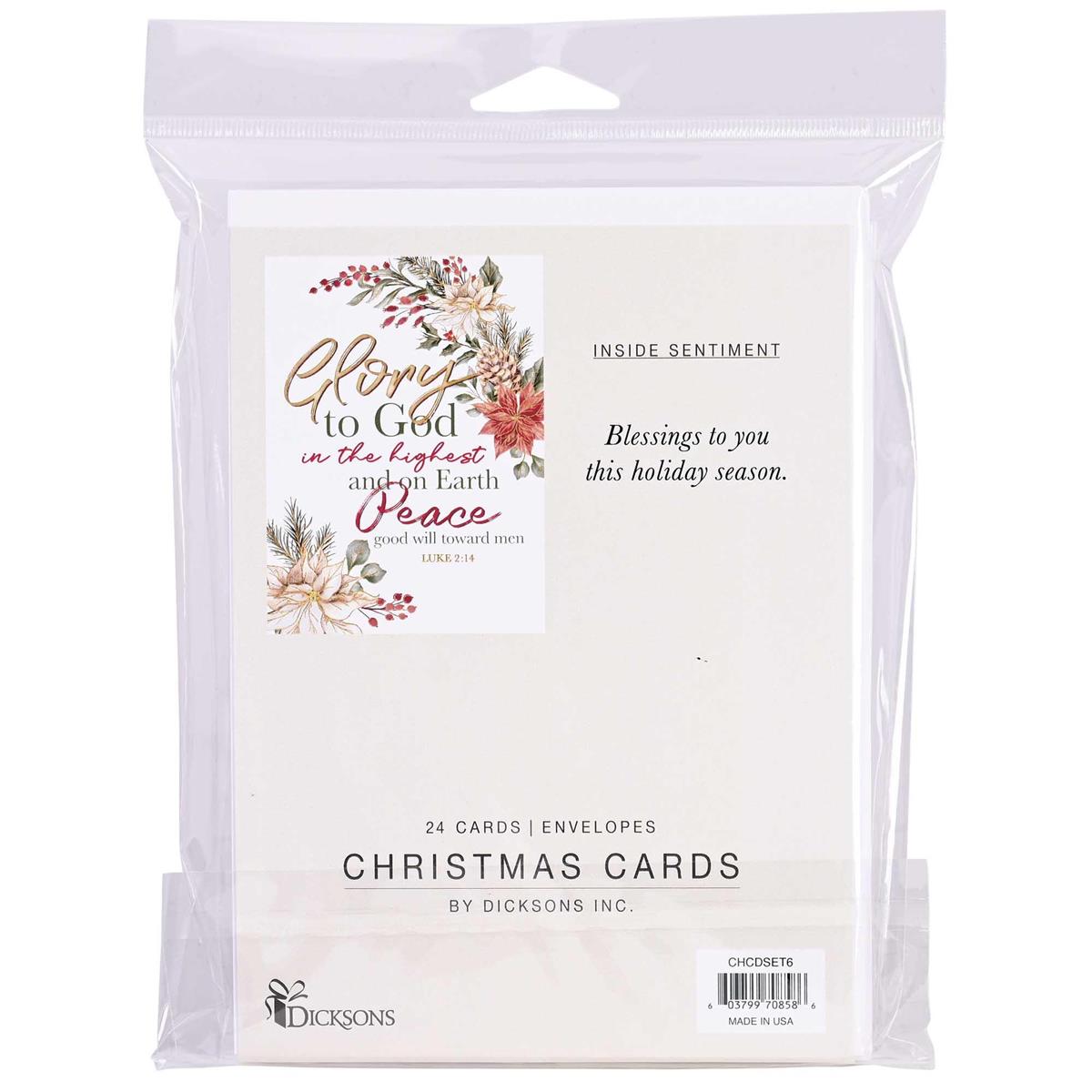 Christmas Stationary Greeting Card With Envelopes 7.5 x 5.5 Inch Paper Glory by Dicksons, product view 2
