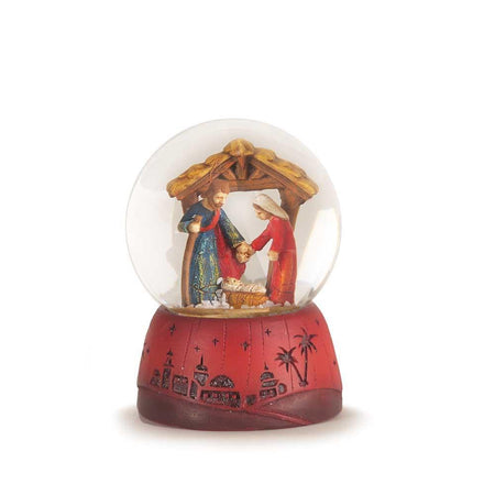 Holy Family Within Creche Resin Stone 3 Inch Christmas Nativity Water Globe by Dicksons