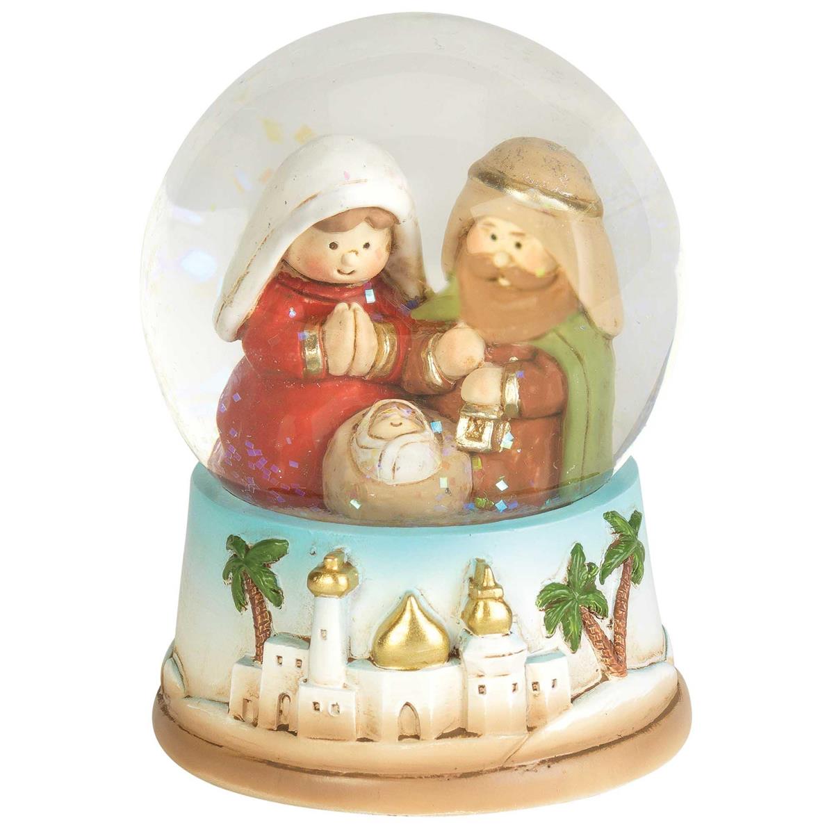 Holy Family Water Globe 3.5"H, one of the items in the Holy Family Water Globe Trio. A photograph of the assembled set is pending.