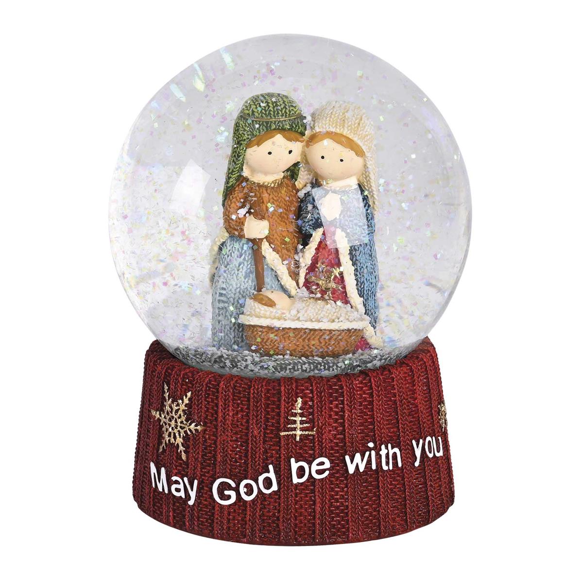 Tabletop Snow Globe Holiday Christmas Décor 4 x 5 Inch Glass with Resin Base by Dicksons