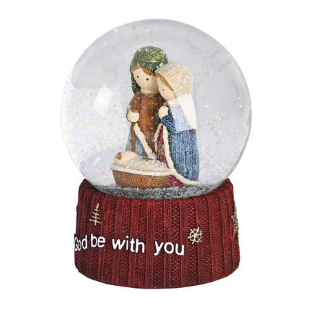 Tabletop Snow Globe Holiday Christmas Décor 4 x 5 Inch Glass with Resin Base by Dicksons, product view 2