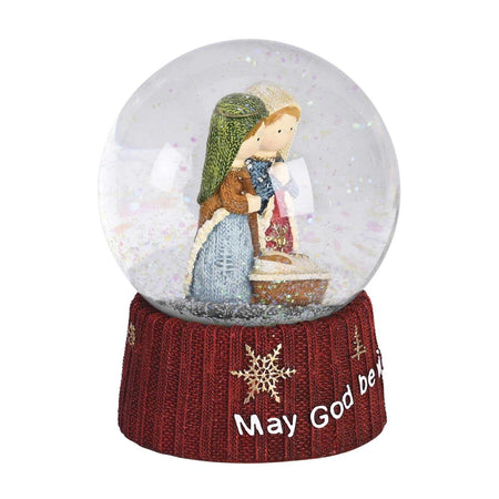 Tabletop Snow Globe Holiday Christmas Décor 4 x 5 Inch Glass with Resin Base by Dicksons, product view 3