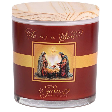 Soy Candle To Us A Son Is Given Nativity by Dicksons