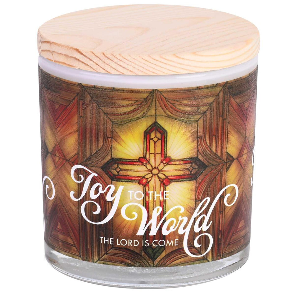 Soy Candle Radiant Cross Joy The World by Dicksons