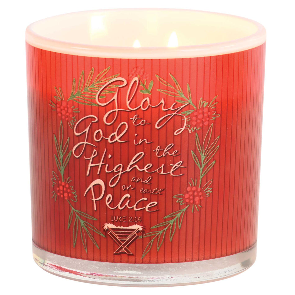 Soy Candle Jesus Manger Glory To God by Dicksons, product view 2