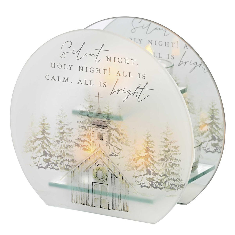 Tealight Holder Church Silent Night by Dicksons