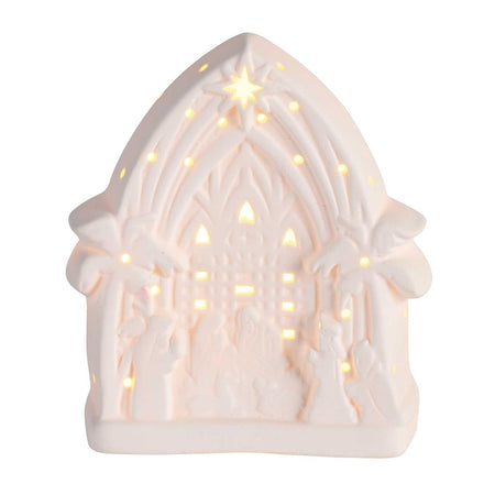 Nativity LED LightUp Arch Porcelain 4.5H by Dicksons