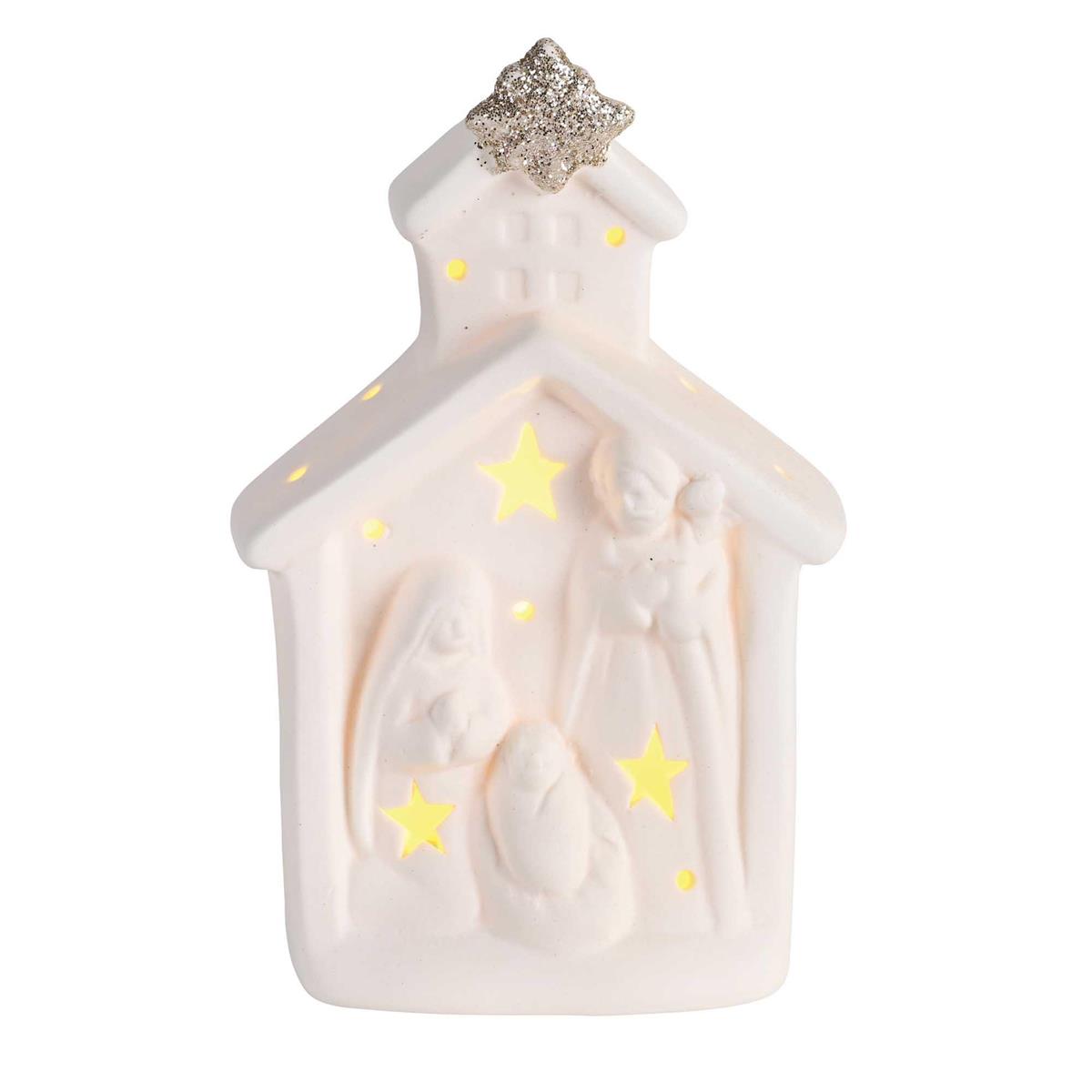 Nativity LED Light Up Church Porcelain by Dicksons