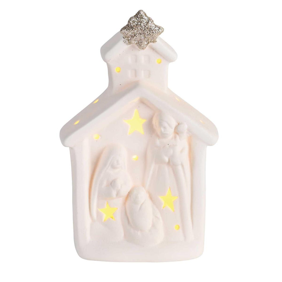 Nativity LED Light Up Church Porcelain by Dicksons