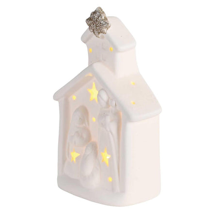 Nativity LED Light Up Church Porcelain by Dicksons, product view 2