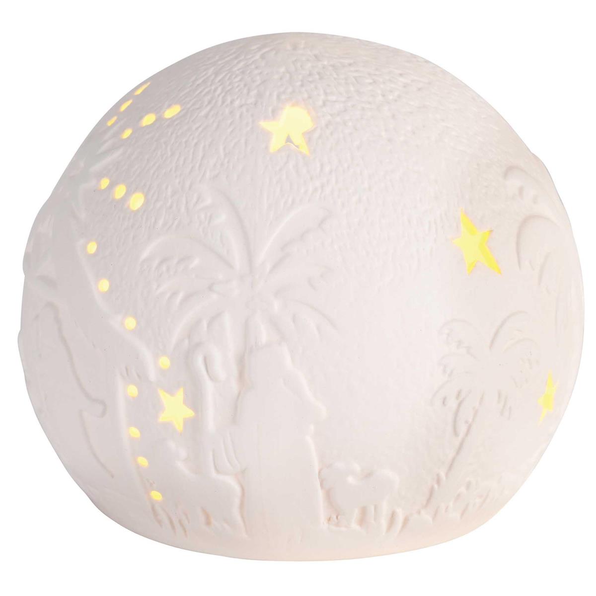 Nativity LED Light Up Orb Porcelain 4H by Dicksons, product view 2