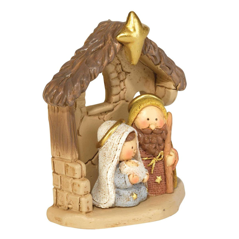 1 Piece Holy Family in Creche 3"H (CHFIGR-197) by Dicksons, product view 2