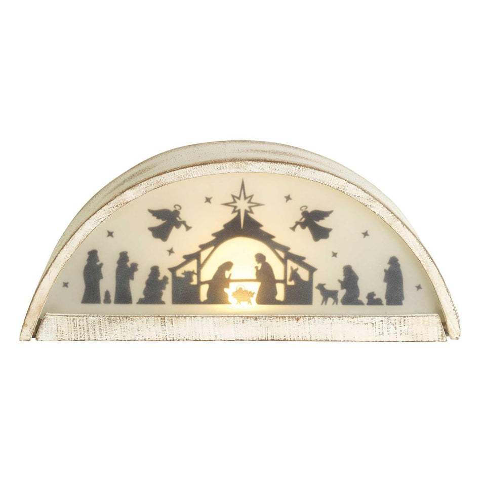 LED Holy Family Silhouette Distressed 15 Inch Resin Christmas Tabletop Figurine by Dicksons