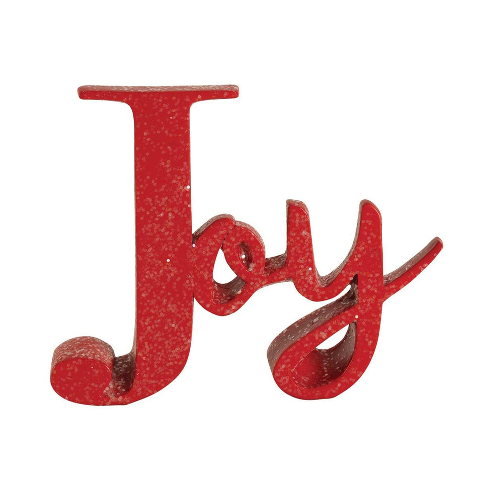 Joy Rosy Red 6 Inch Resin Christmas Tabletop Figurine by Dicksons