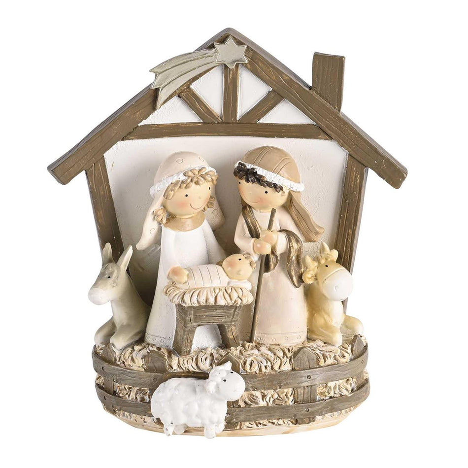 Nativity Holy Family Animals Star 6.75H by Dicksons