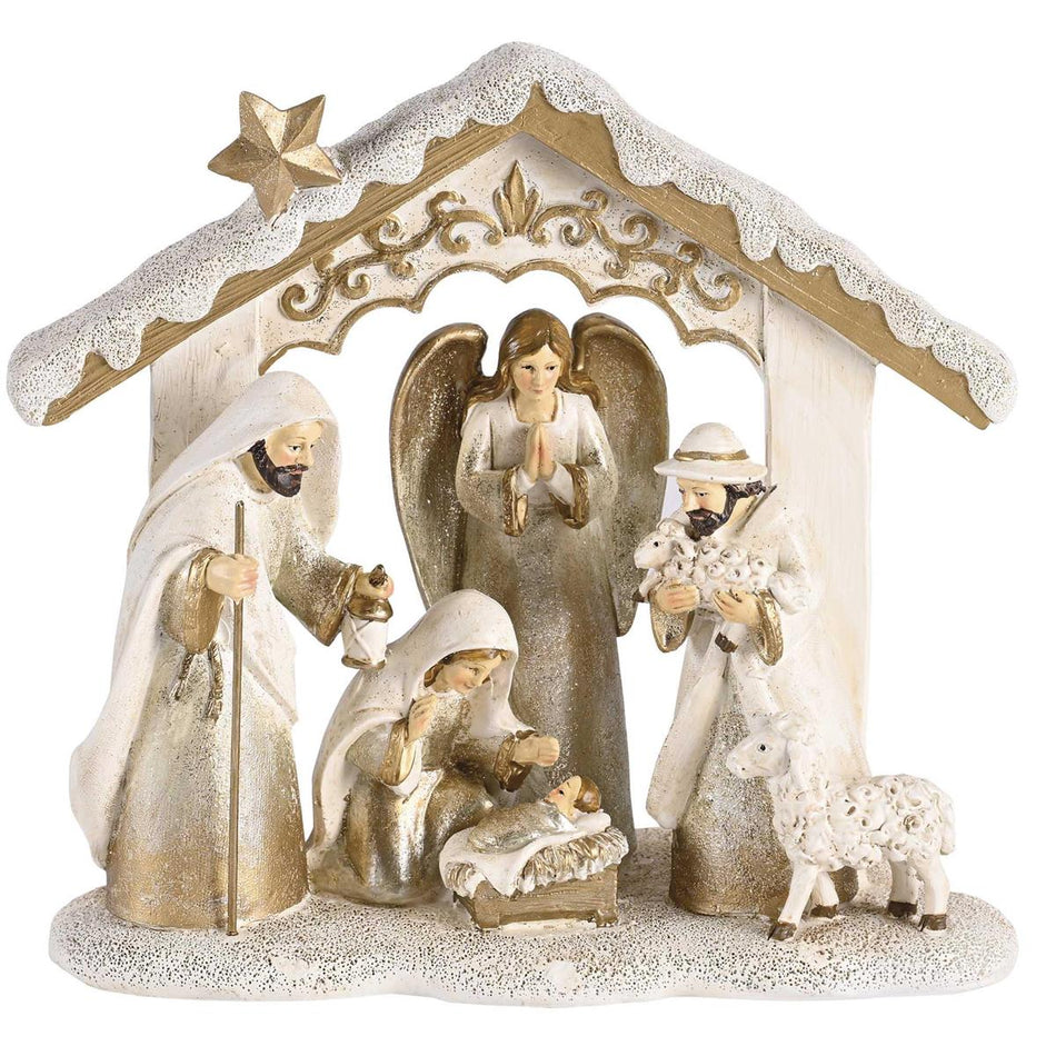 Nativity Family Animals Angel Star 7.5H by Dicksons