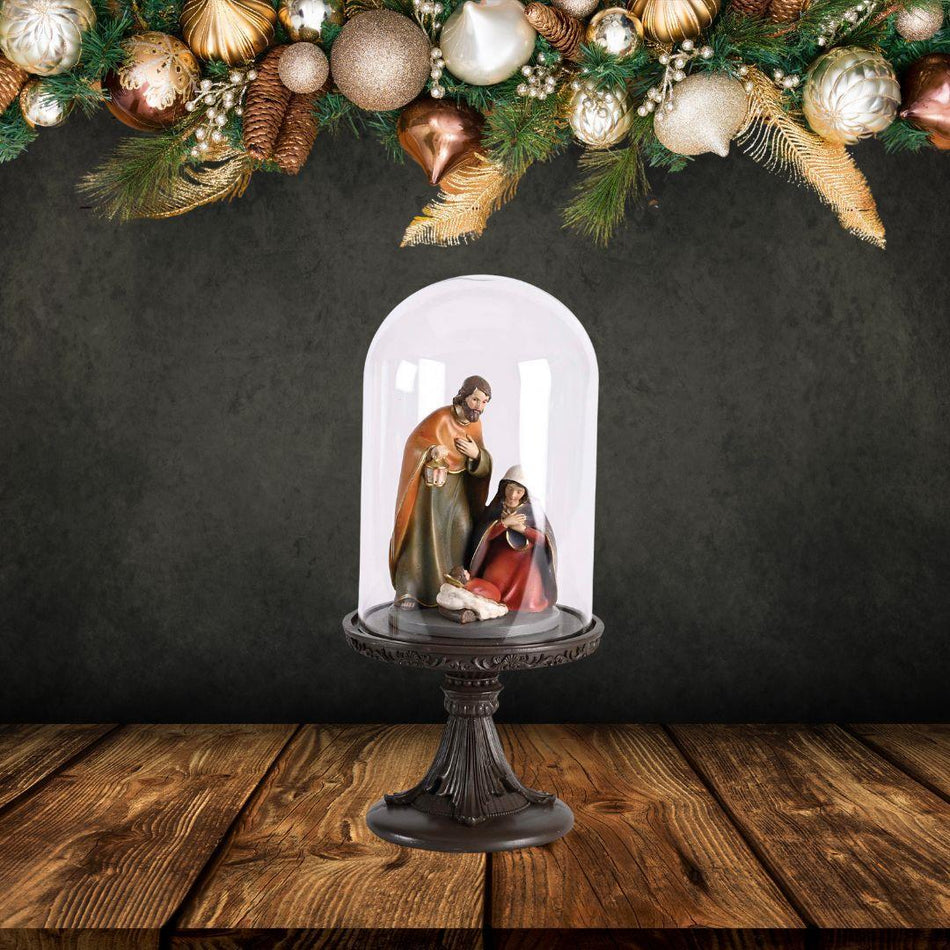 Nativity Holy Family In Glass Dome11.5H by Dicksons, product view 2