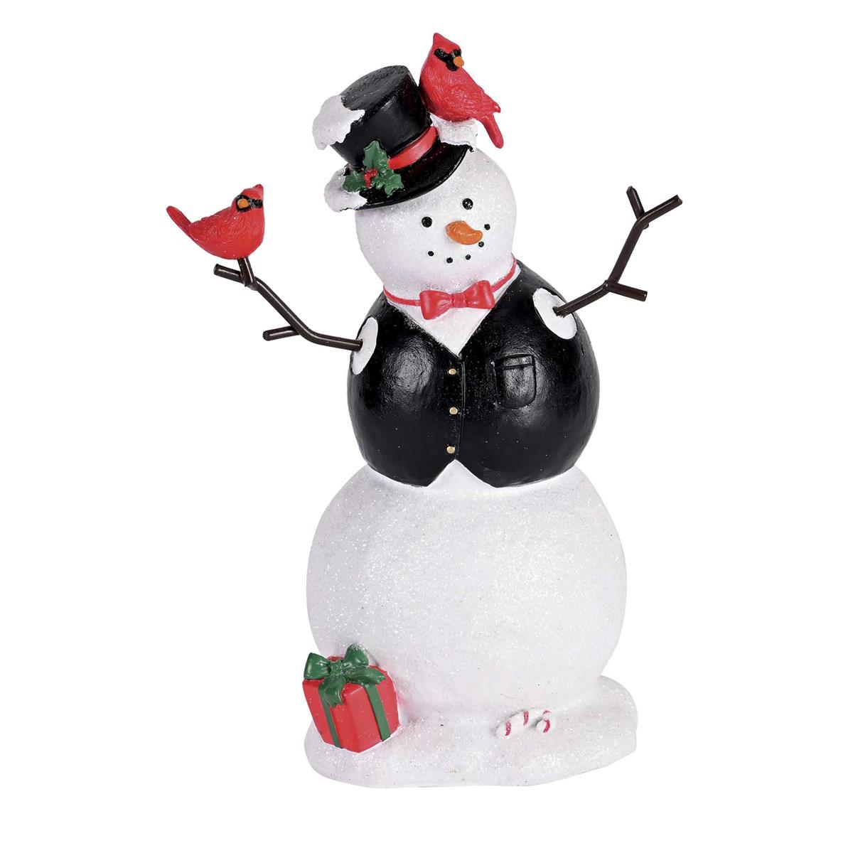 Christmas Tabletop Figurine Festive Holiday Décor 6.75 x 10 Inch Resin Glitter by Dicksons