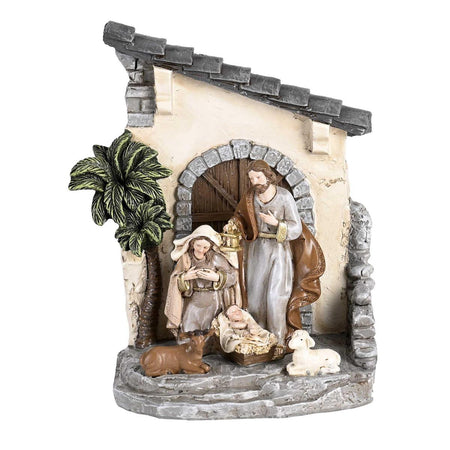 Individual Christmas Nativity Figurine 5.75 x 6.75 Inch Resin Holy Family Palm by Dicksons
